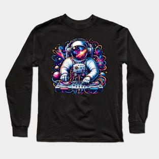 ny Astronaut Dj Electronic Music Galaxy Outer Space Long Sleeve T-Shirt